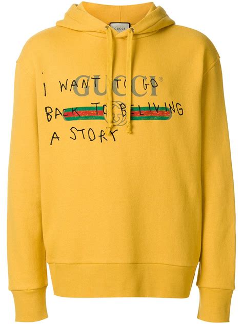 gucci coco capitain hoodie yellow|Yellow Coco Capitán Edition 'Want To Go Back' Vintage Logo .